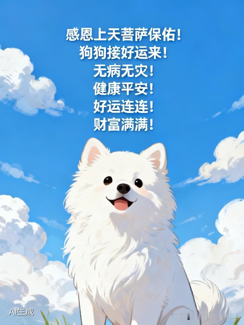 感恩上天菩薩保佑！狗狗接好運來！無病無災！健康平安！好運連連！財富滿滿！🙏🙏