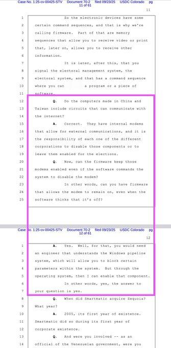 是的，Dominion 系统确实有可以连接互联网的调制解调器，但它们被选举官员禁