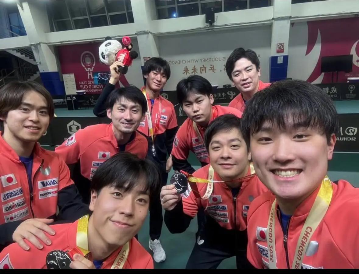 户上隼辅发文总结成都混团世界杯：
“ITTF混团世界杯，
多亏了队友和工作人员的
