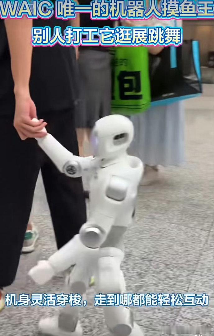 中国机器人现在有多疯狂 本来只是随便逛逛展会，结果被一台人形机器人圈粉，动作软软