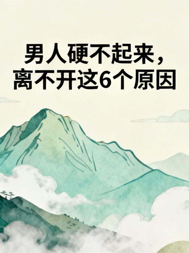 男人不会无缘无故患阳痿！中医发现：男人硬不起来，离不开这6个原因

很多人一遇到