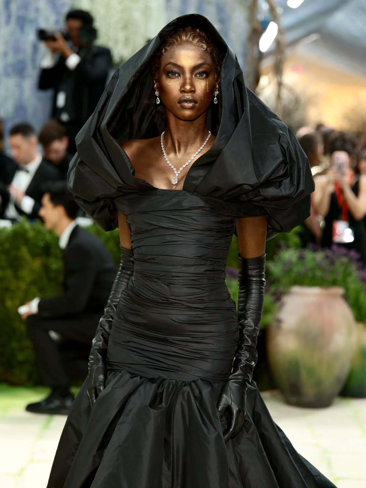 Anok Yai in Custom Balenciaga for Met Ga