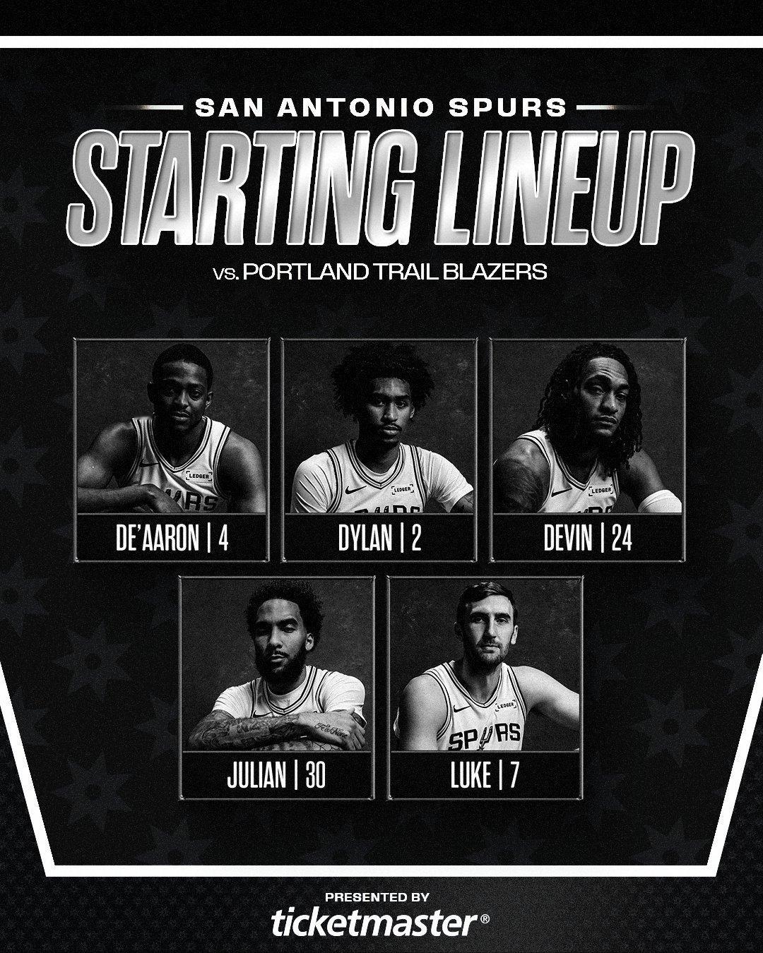 哈珀和科内特上首发！健康完赛！开拓者vs马刺