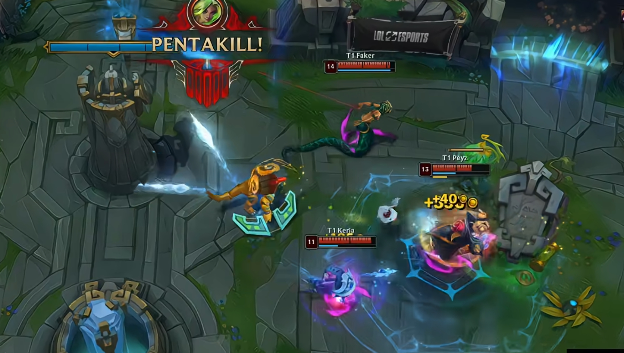 Peyz又又又又又又又又拿到了PENTA！！！T1对战TLAW