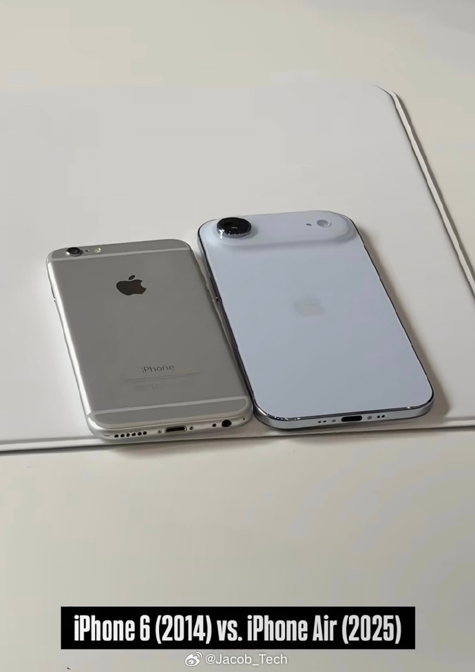 iPhone17Air和iPhone6对比 相隔了10年的手机📲这样一起看确实