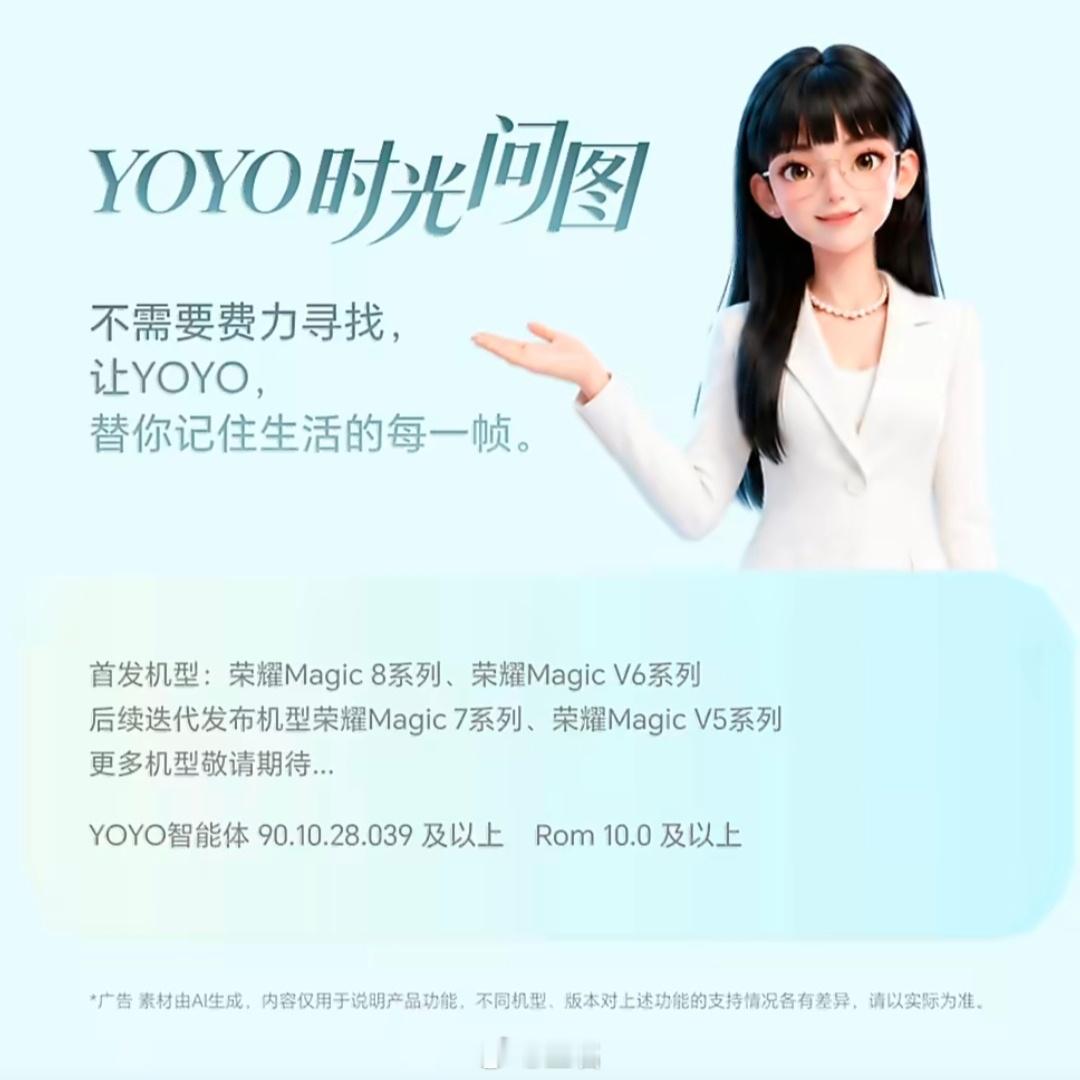 荣耀MagicOS10荣耀YOYO 相册照片越存越多，翻找回忆总是大海捞针？YO