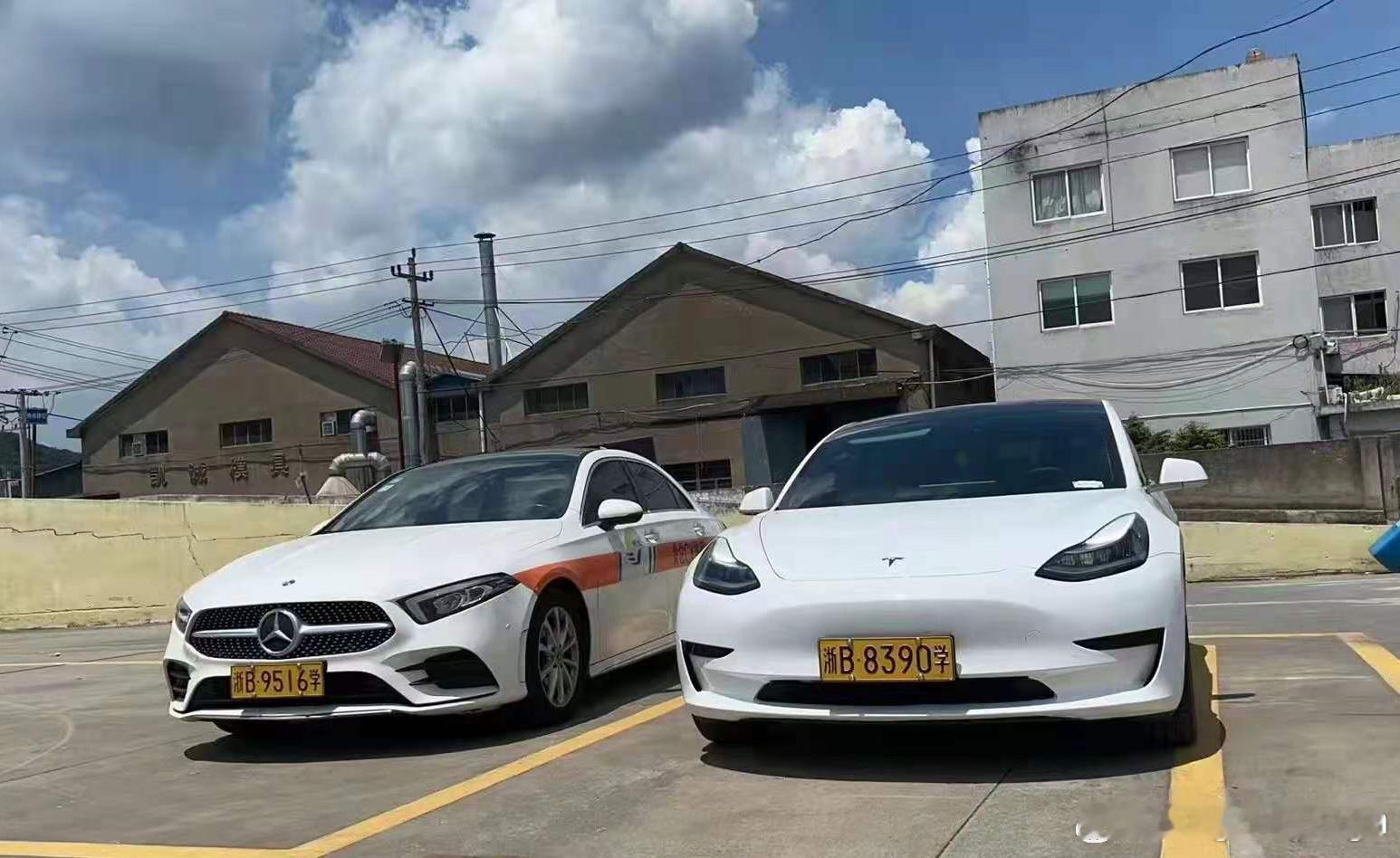驾校都有特斯拉了[二哈]这教练胆儿得多大[偷笑] ​​​