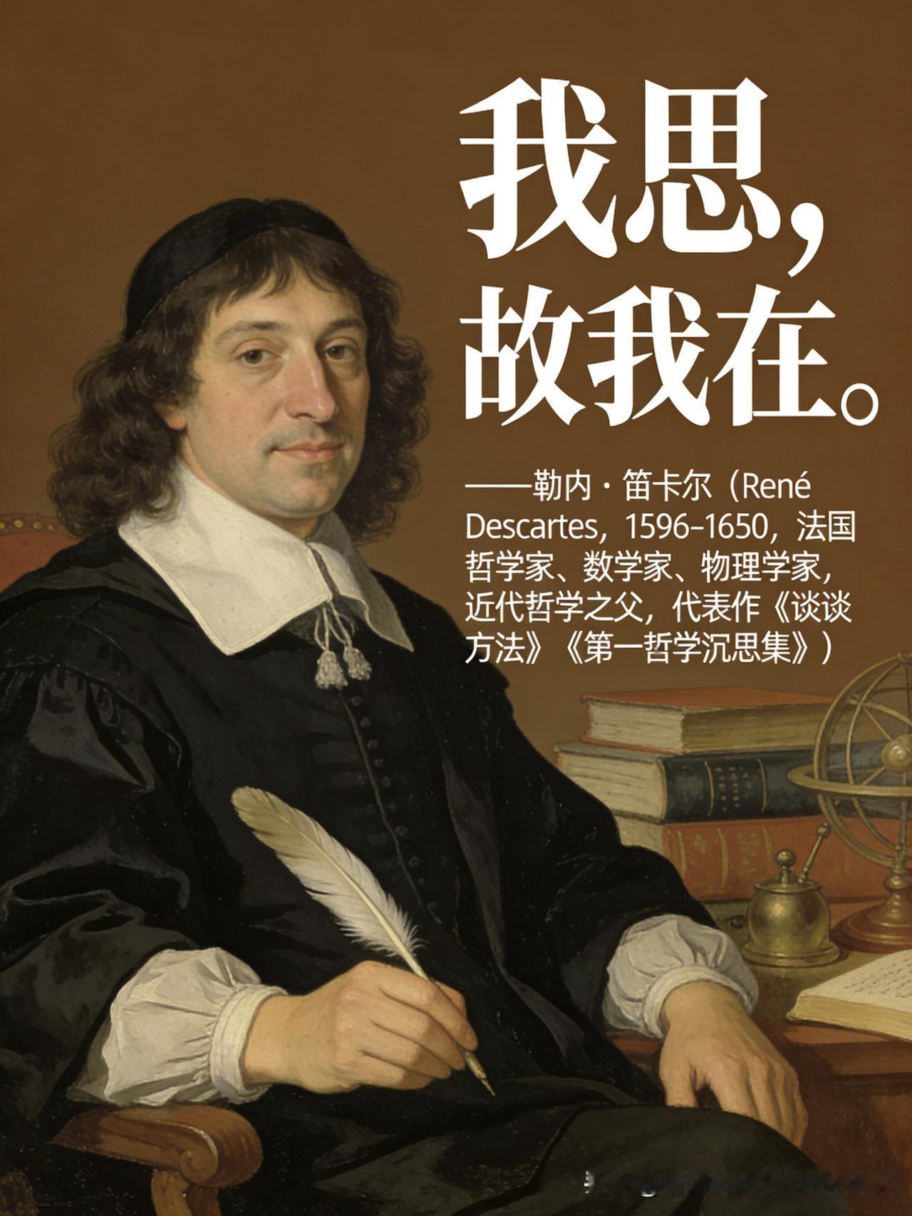 【名人名言】

我思，故我在。

—— 勒内·笛卡尔（René Descarte