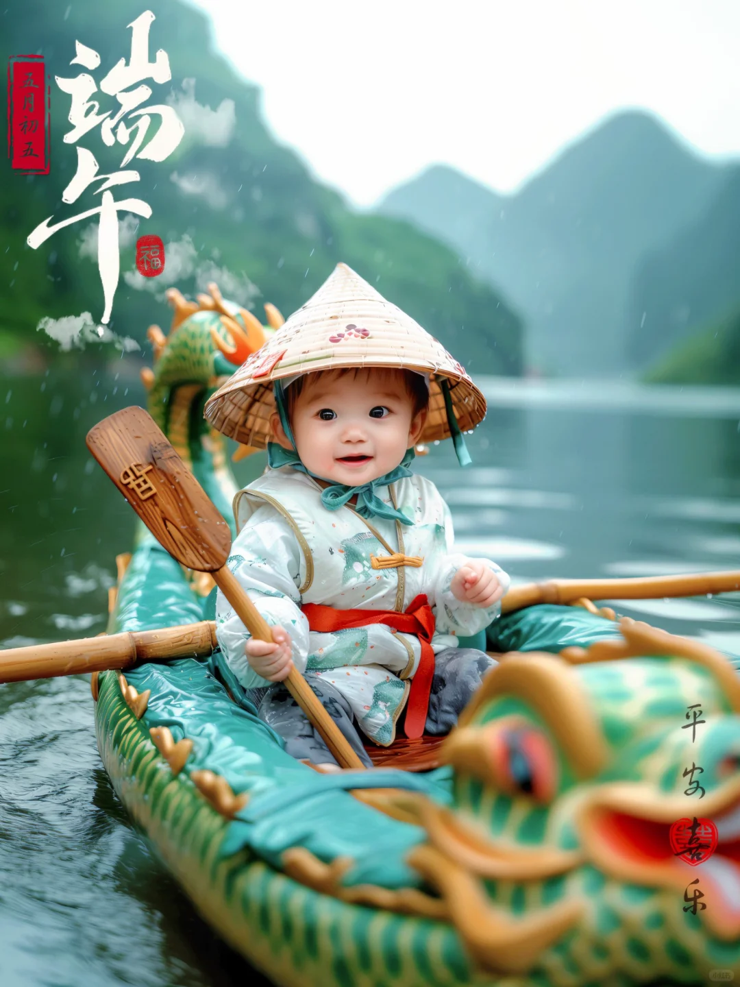 端午安康🐲吃粽子赛龙舟🎋萌娃创意写真