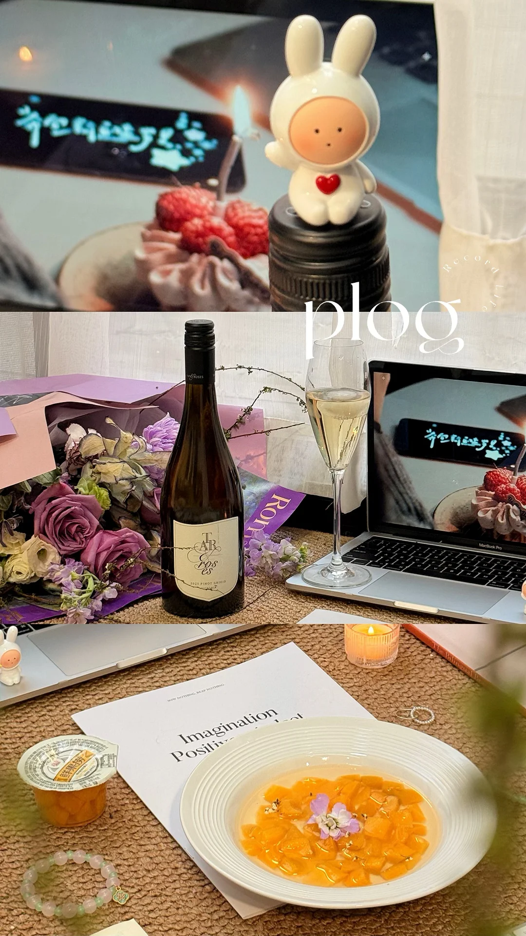 My life| 玫瑰灰皮诺与深夜🎞️的自愈时刻🥂