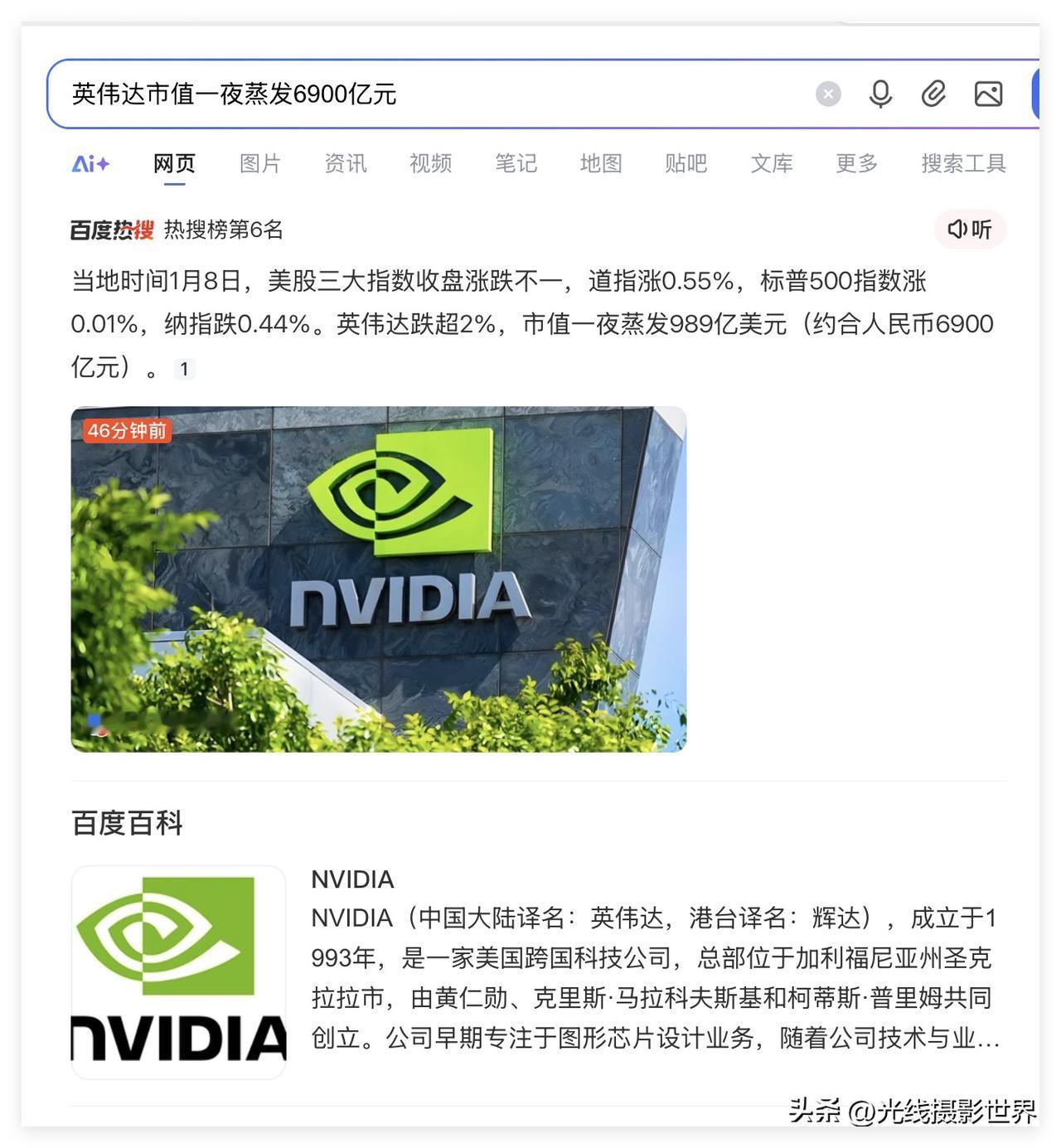 最受关注的CES消费电子大展结束之后，”英伟达市值一夜蒸发6900亿“……黄仁勋