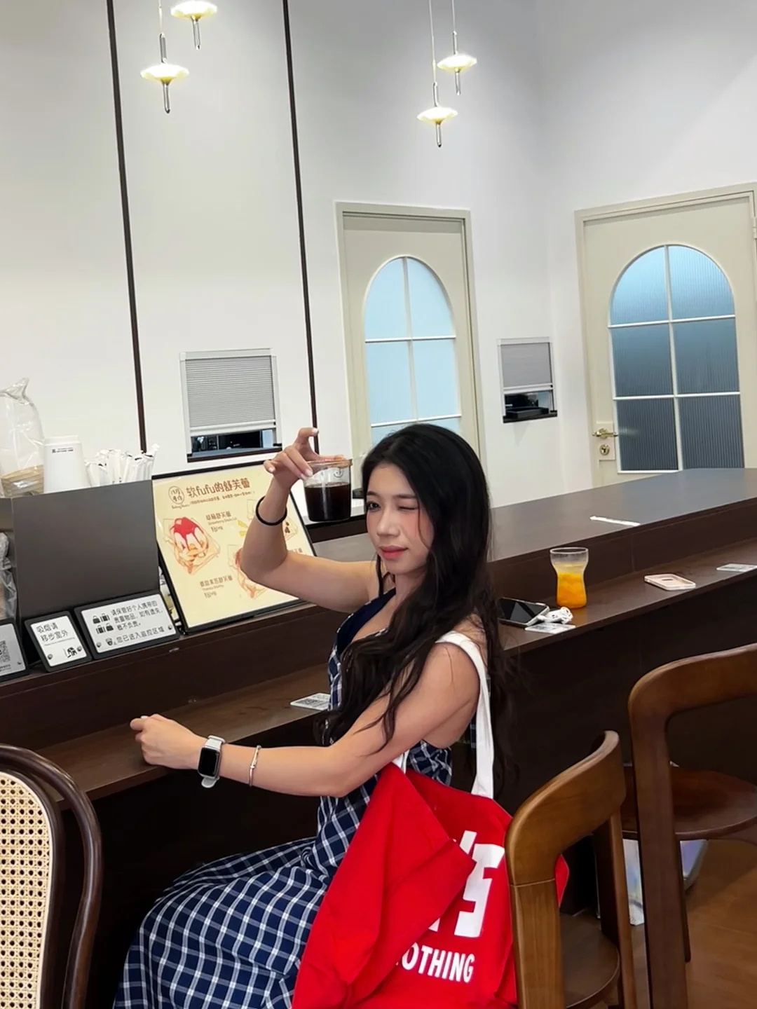 当一天韩女🖤 咖啡店拍照