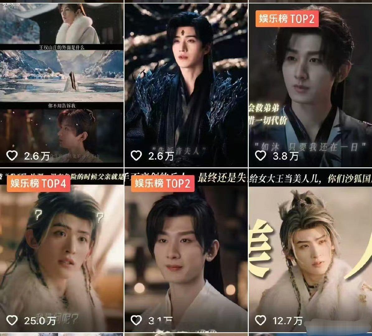 看了下天地剑心 的物料，这个常华森在非主演的情况下有这个📊，挺出彩的。 ​​​