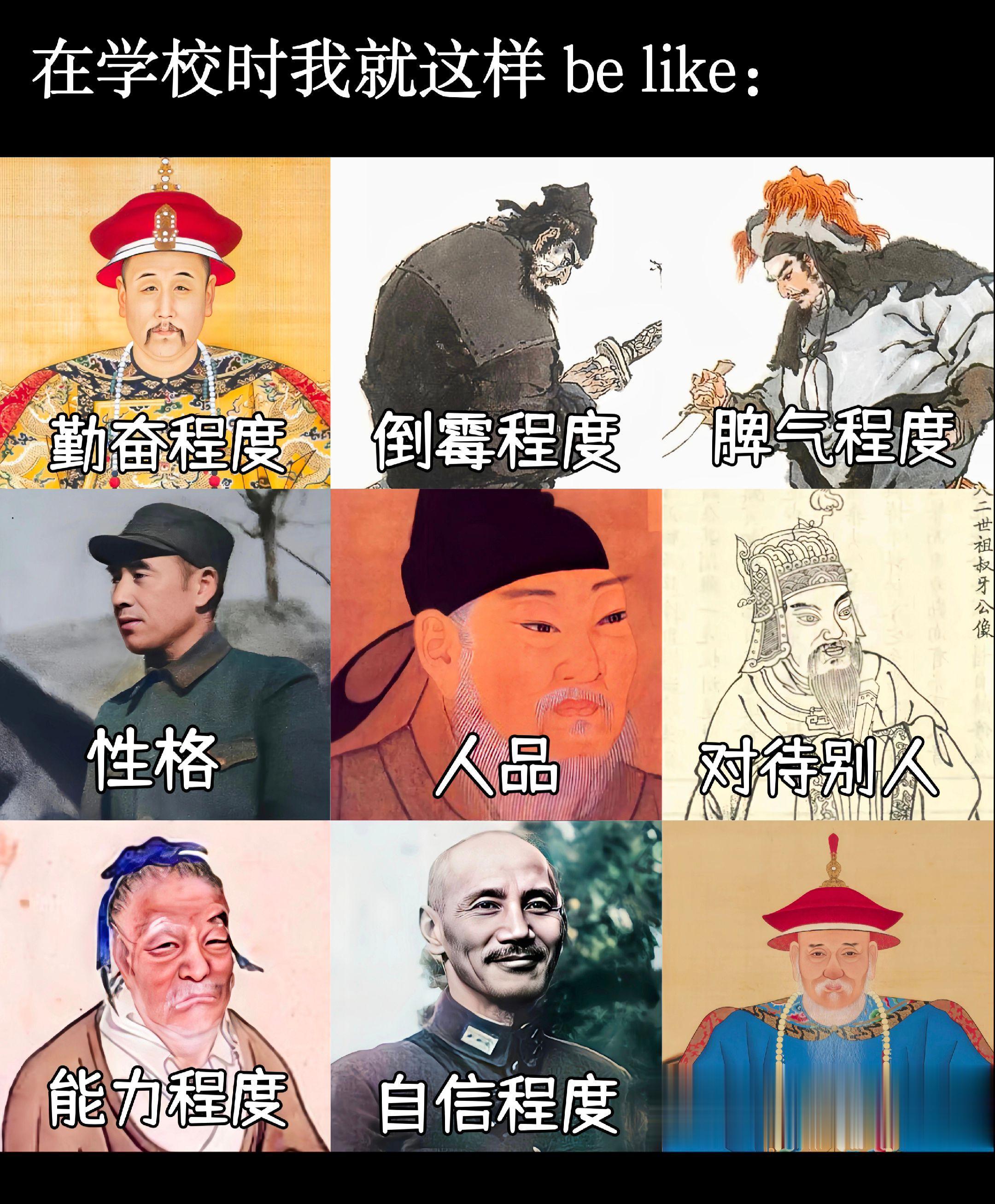 在学校时我就这样be like.