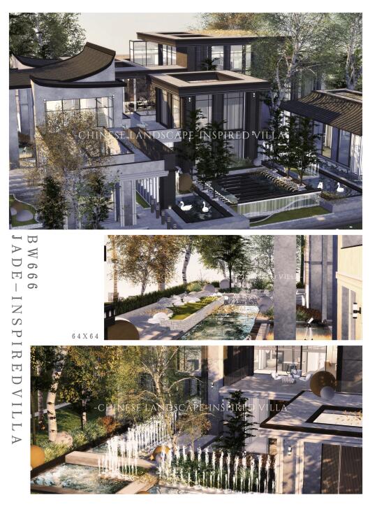 风貌建筑，以水为居 64X64  ｜模拟人生4