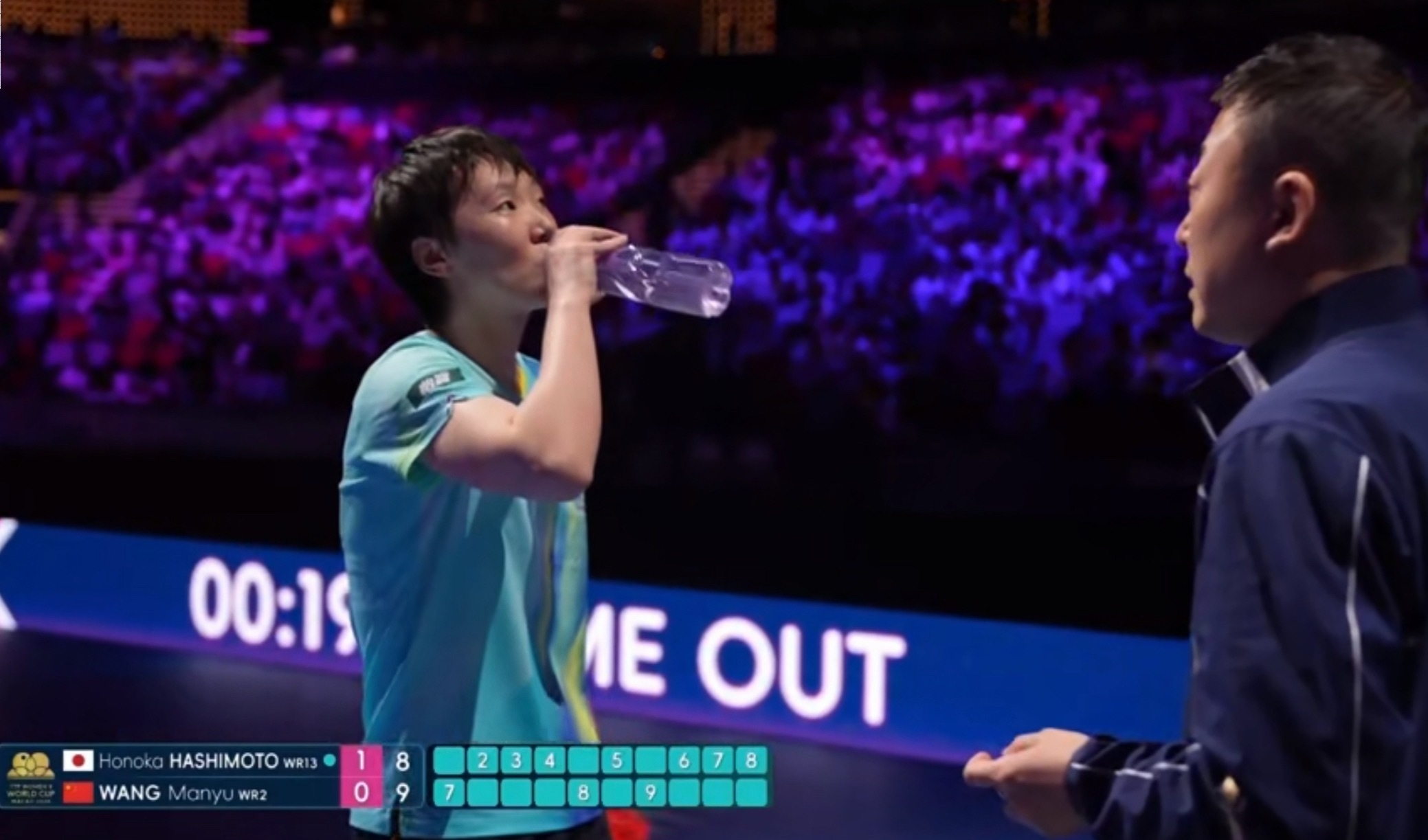 王曼昱VS桥本帆乃香 今天怎么了，都和打鸡血了一样