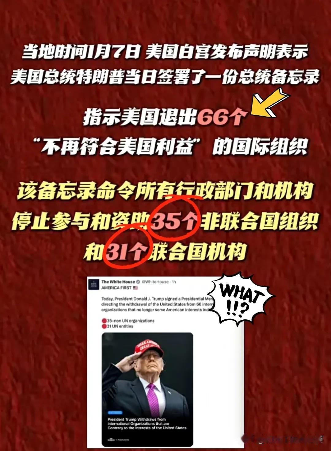 1月7号传出来的这消息，

真的是把我看乐了。

川普这是铁了心要“退群保平安”