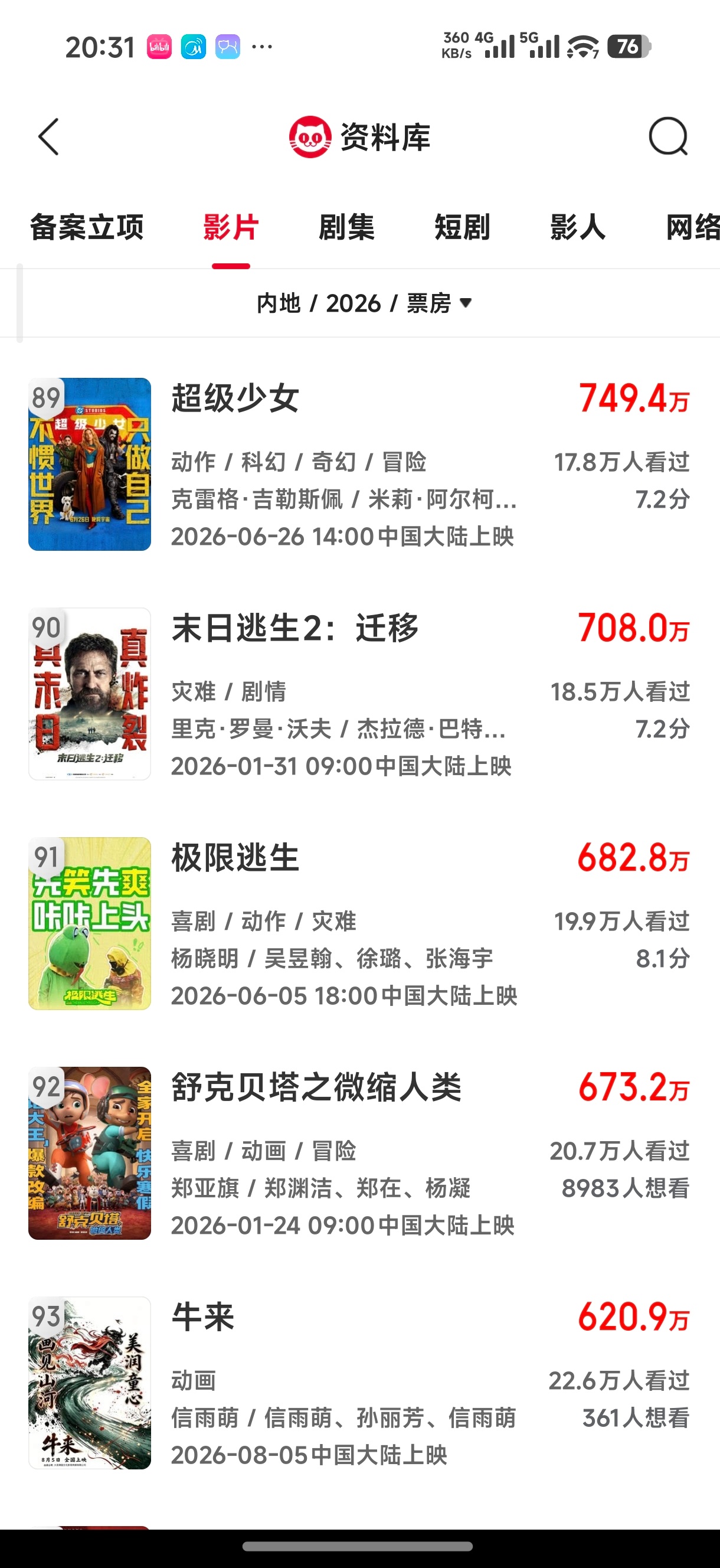 《牛来》提着收割机，即将斩杀《超级少女》