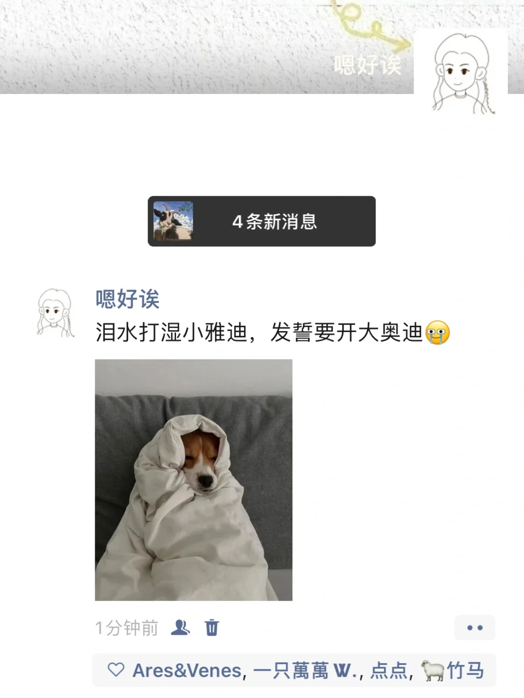 泪水打湿小雅迪，发誓要开大奥迪