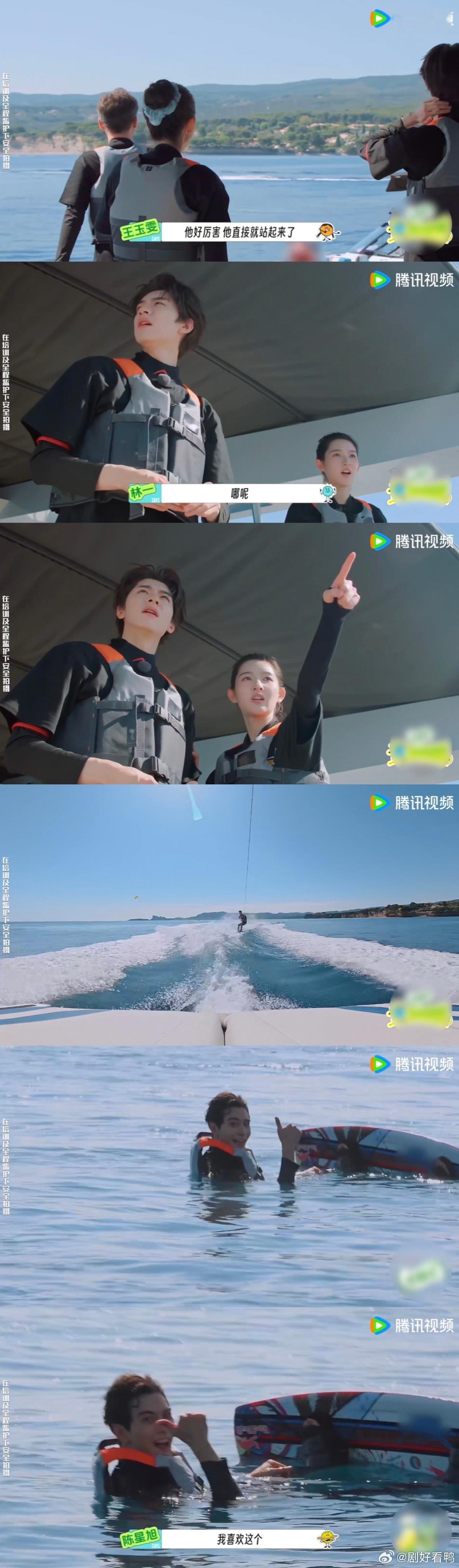 陈星旭体验尾波冲浪一次成功陈星旭这波，果然也是非常让我们佩服了，大胆挑战尾波冲浪