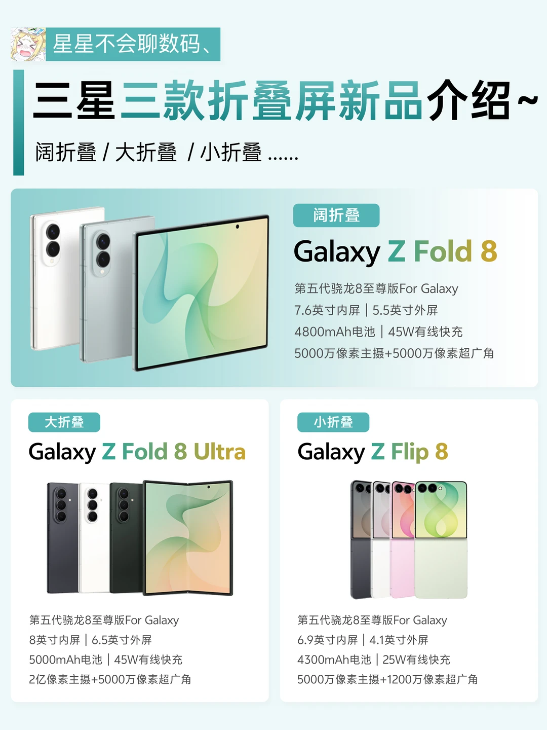 三星三款折叠屏新品介绍，阔折叠这波夯爆了