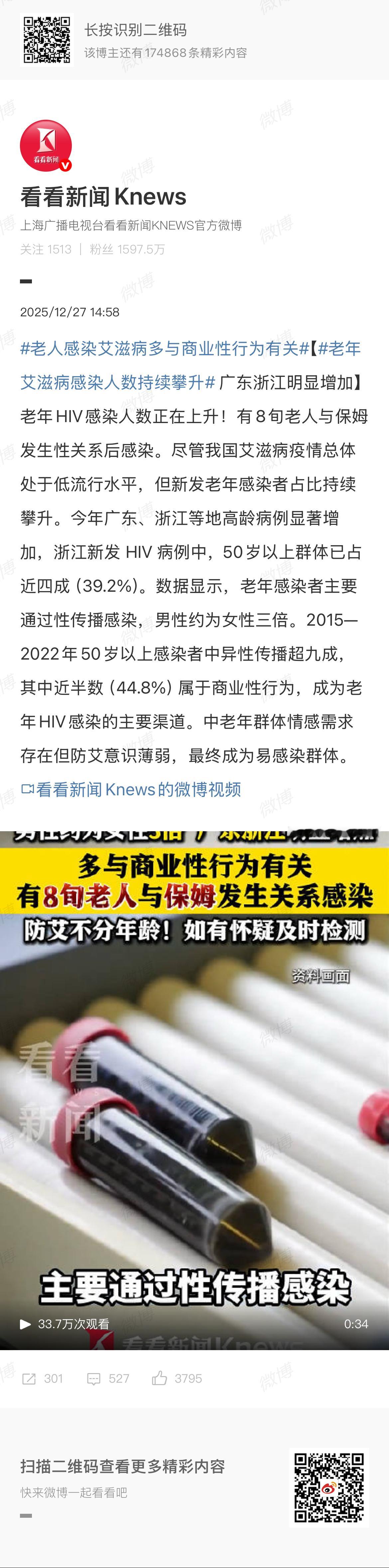 老人感染艾滋病多与商业性行为有关 “商业性行为”，谁发明的词