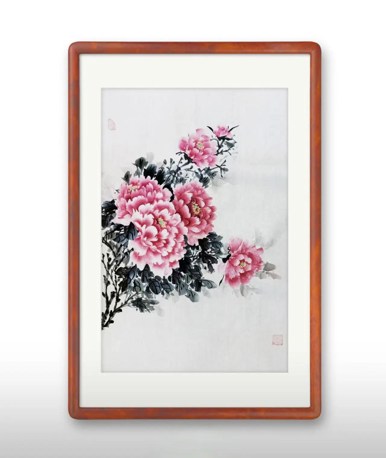 借这满纸的绚烂，祝大家的生活都能繁花似锦。国画牡丹花开富贵中国画牡丹原创国画牡丹