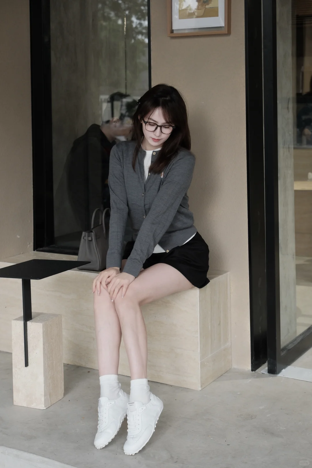 今日ootd是高校女大