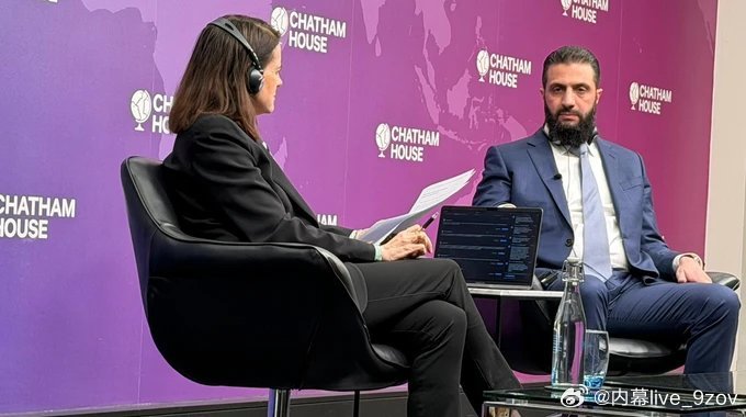 叙利亚过渡总统沙拉：叙利亚将远离冲突“我们受够了战争。我们付出了沉重的代价。我们