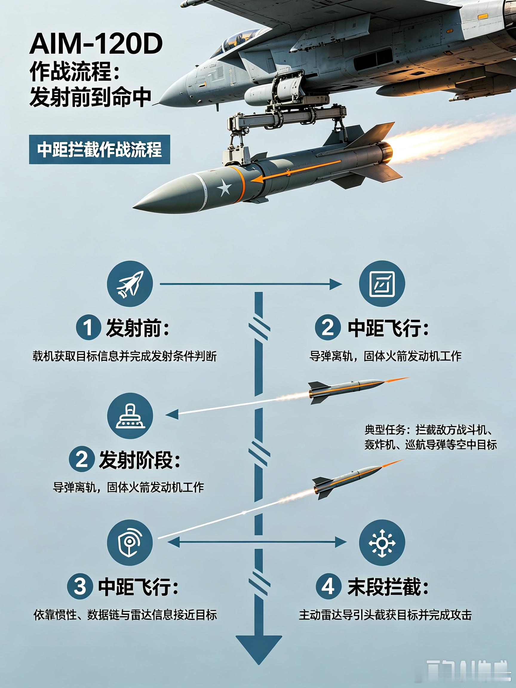 聊一聊美军空战明星装备AIM-120D，带你彻底搞懂超视距作战的核心魅力早年空战