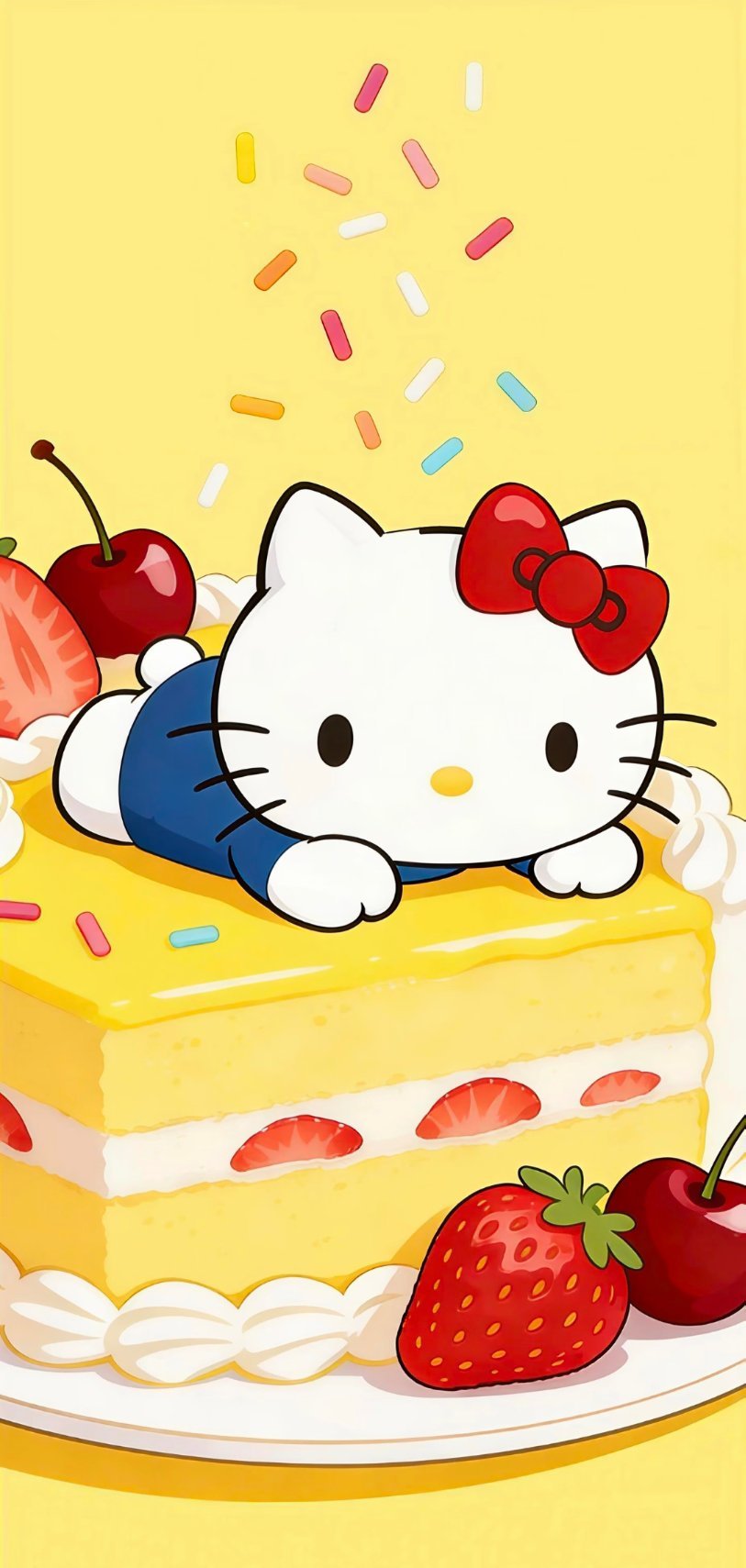 Hellokitty HelloKitty黄色系可爱软萌壁纸 