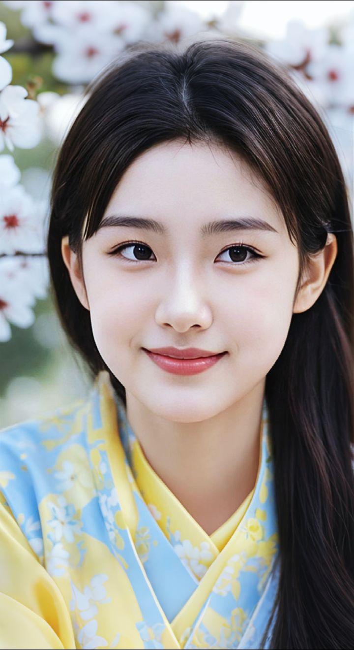 AI扩图 AI淡蓝杏黄雅照