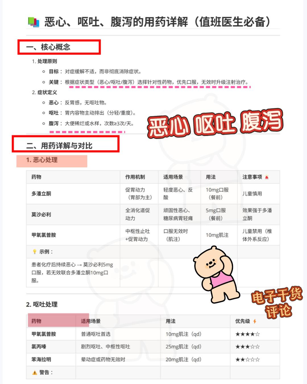 规培值班恶心呕吐腹泻