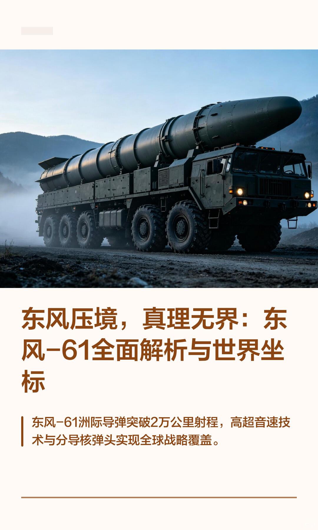 一、官方事实澄清：东风-61列装、常态战备，无单独“宣布战略值班”发布会
 
1