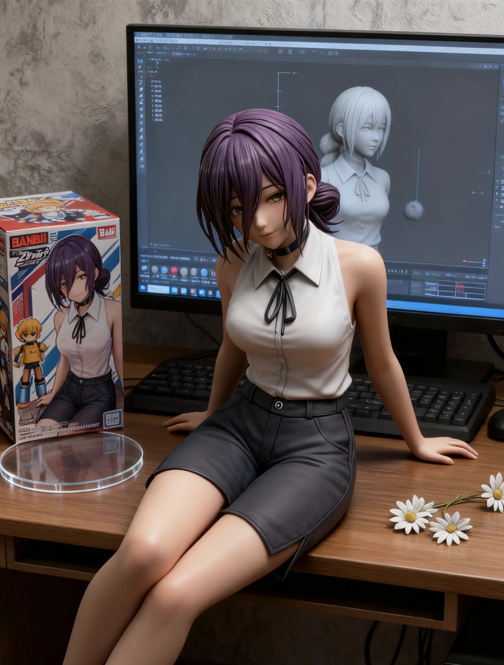 手办 3d建模 电锯人 蕾塞 3d打印