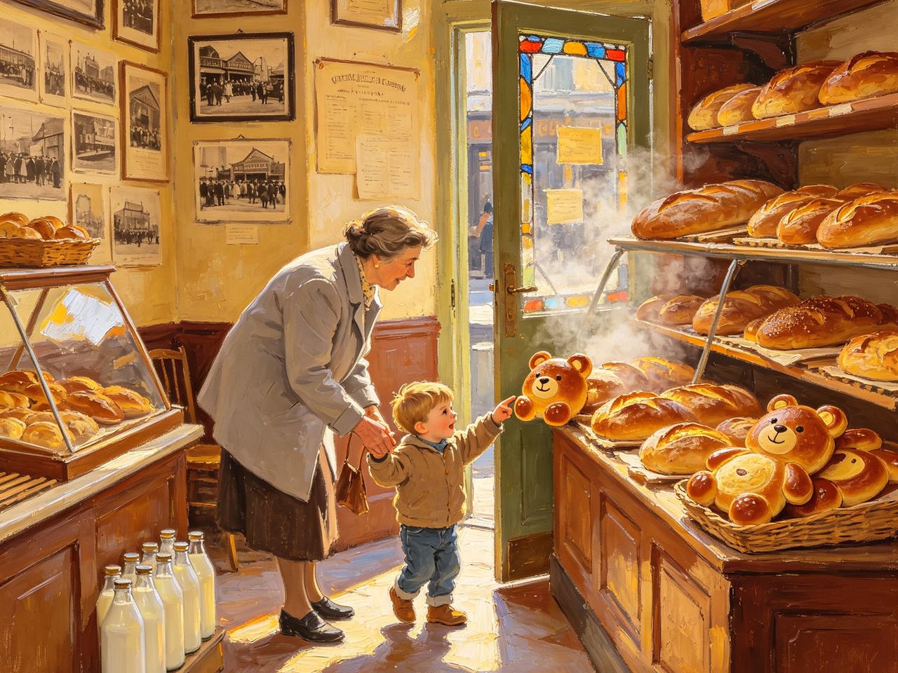 姥姥心疼外孙，只好给买点零食。

上午在金元朗给外孙子买了一个甜甜圈面包5元。又