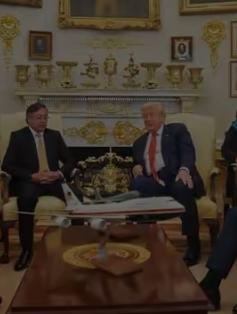 前几天是剑拔弩张，为特朗普打击贩毒行动打死毒贩，哥伦比亚总统卡佩罗不停的批评，好