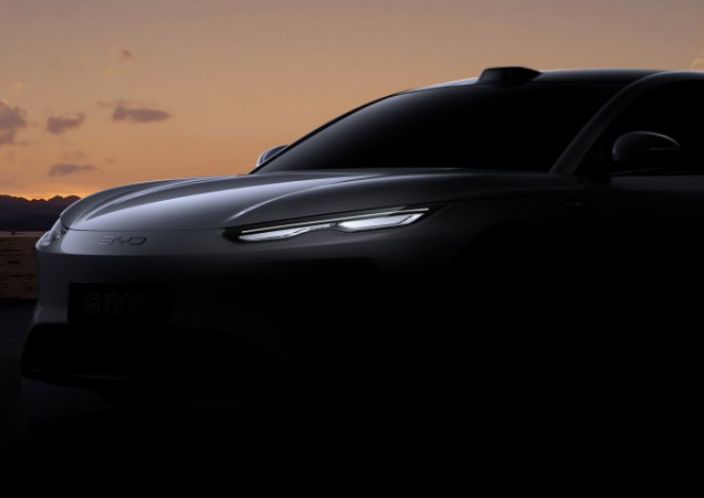 比亚迪海豹08预告图海洋网旗舰轿车定档3月5日全球首秀搭载兆瓦闪充、激光雷达，科