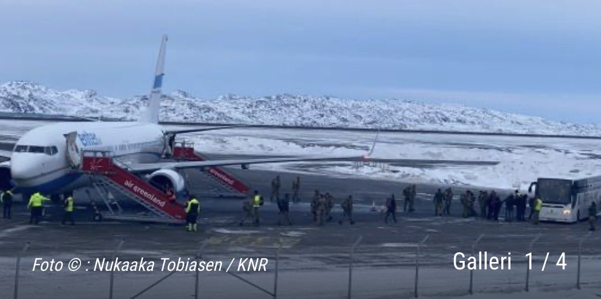 🔻KNR：一架载有十几名德国士兵的飞机降落在格陵兰努克机场。🔻查了一下，是一