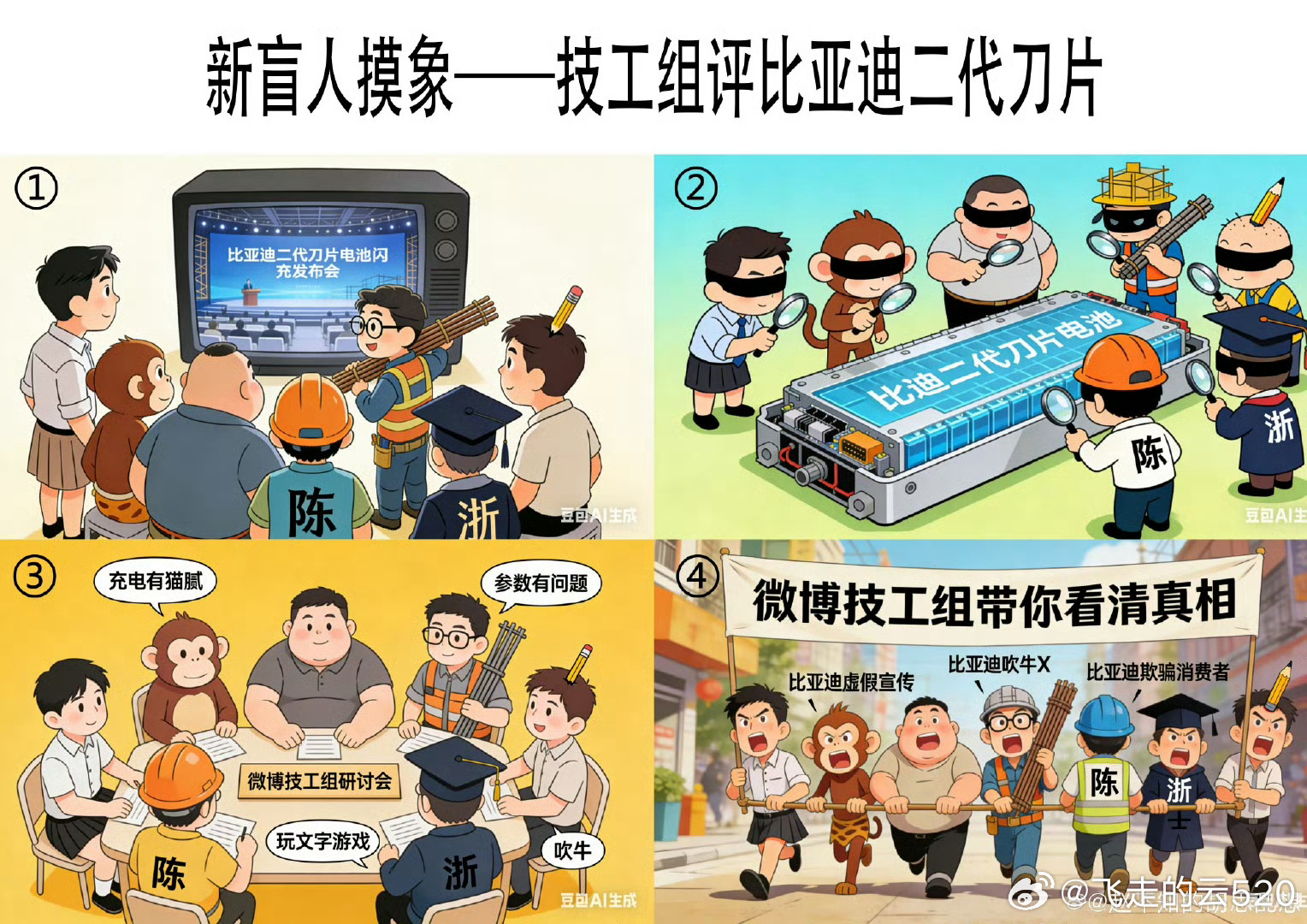 技工组里面哪个是我，但我可没说二代刀片吹牛X啊，也没说过比亚迪虚假宣传 