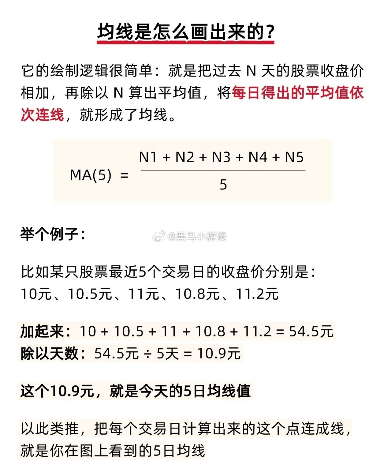 要知道均线怎么来的，就会用了！ 