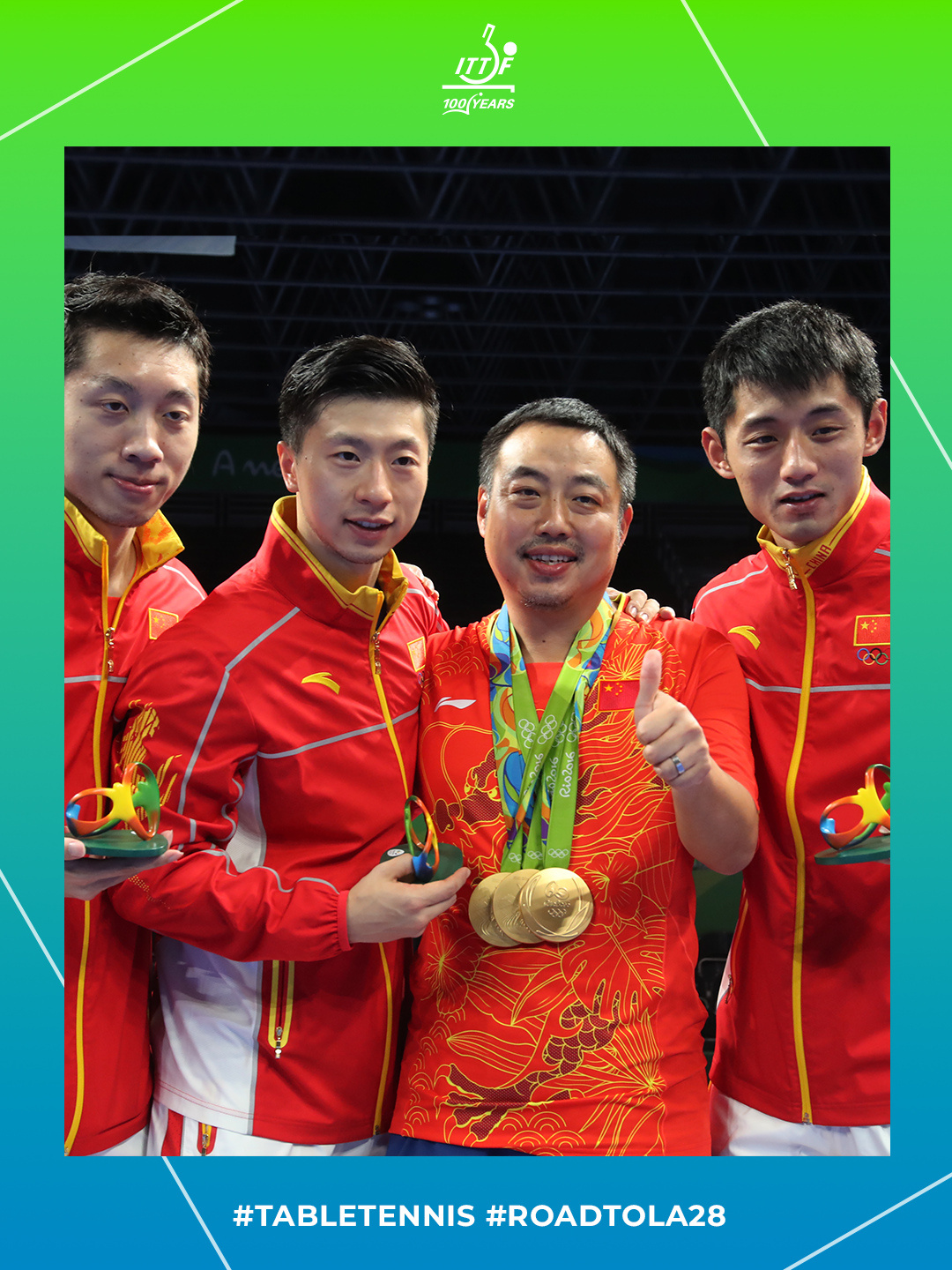 被ITTF发的我姐美到了 里约龙是真神颜啊 