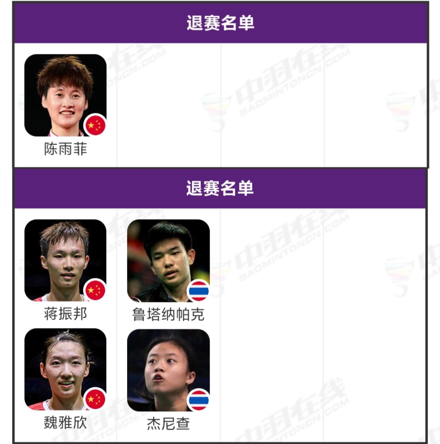 陈雨菲退出亚锦赛陈雨菲、蒋振邦魏雅欣退出亚锦赛什么情况什么情况！！！国羽女单陈雨