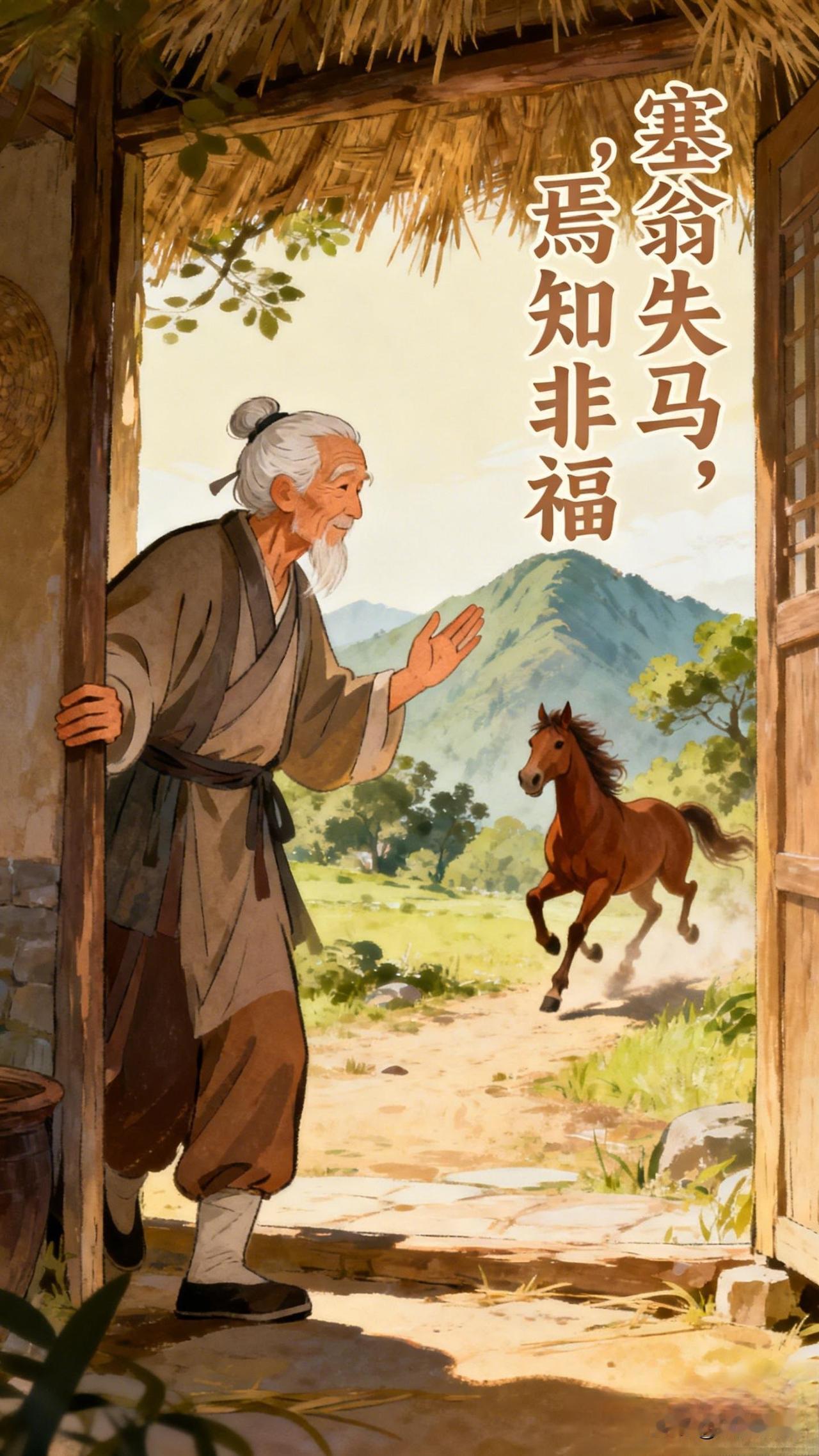 《塞翁失马：人生无常即常，得失无住即住，悲喜无念即念，宠辱无惊即惊，来去无我即我
