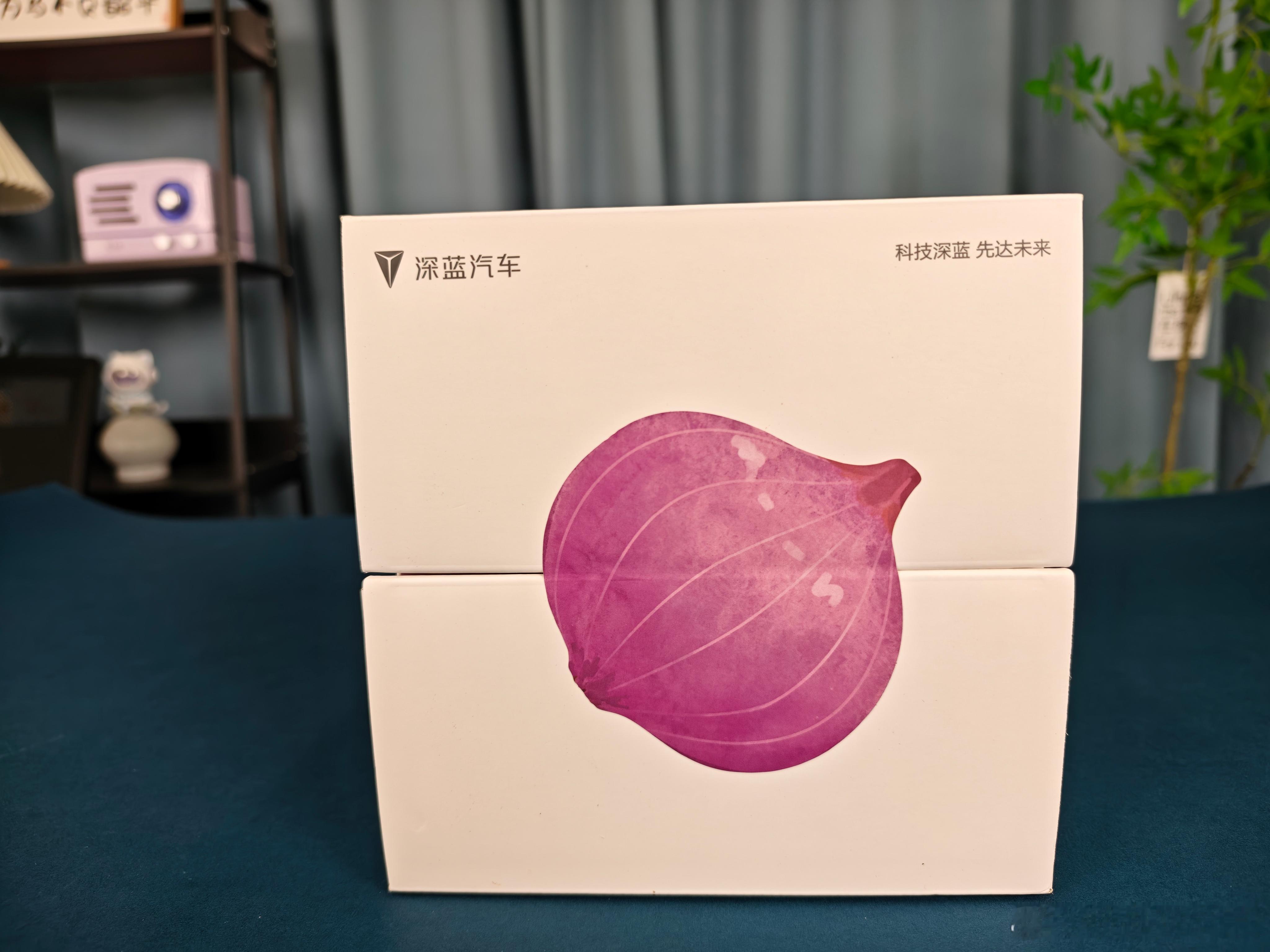 收到2025深蓝汽车品牌之夜邀请函，礼盒外面是一个洋葱图案，没想到深蓝汽车的邀请