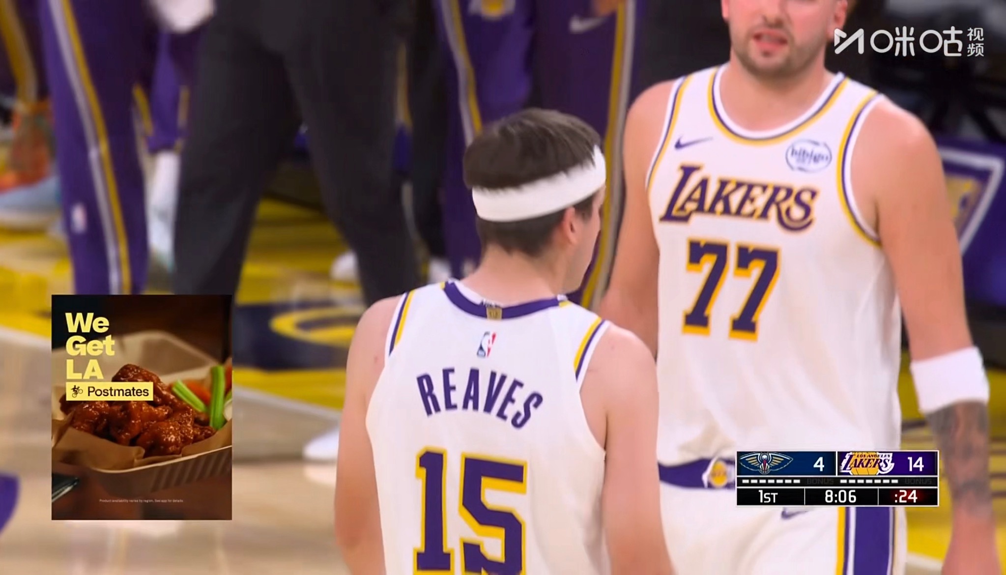 湖人队轻松拿到10分领先 