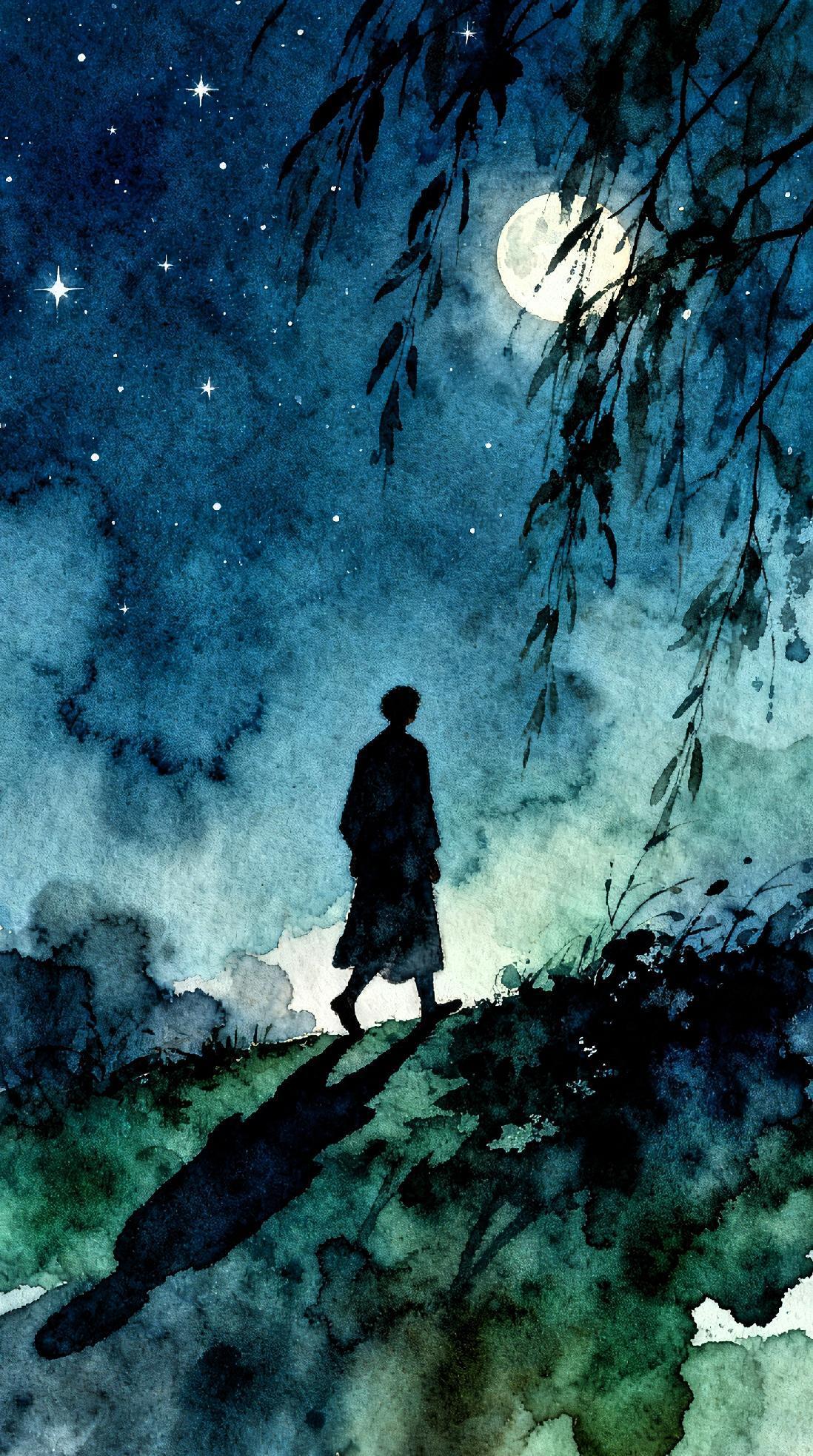 晚风疏星人归迟