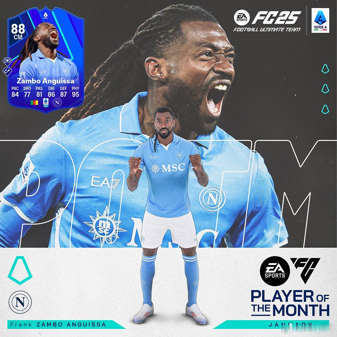 意甲联赛一月最佳球员公布！安古伊萨获选！ 