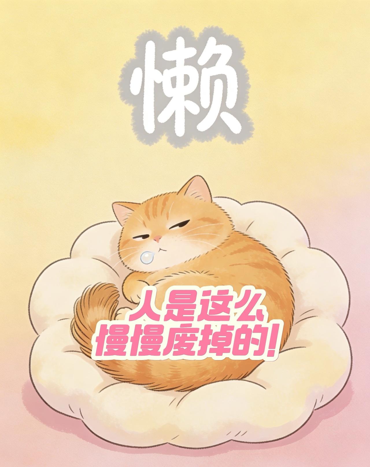 人是怎么慢慢废掉的？懒、拖、傲、乱、不自律、不成长、不改变、没有格局。
占了3条