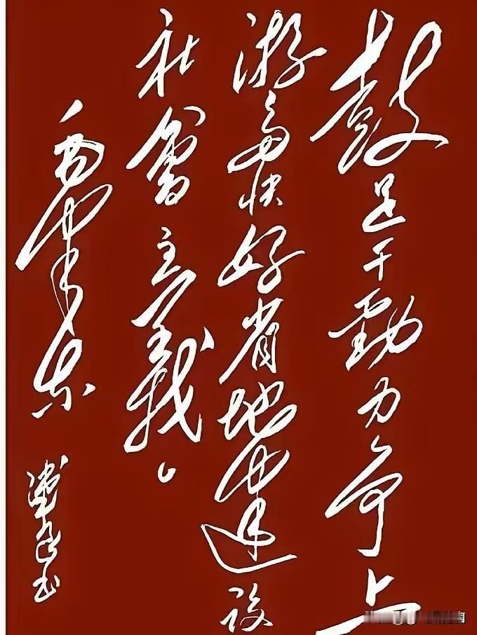 这是毛主席他老人家的手迹，苍劲有力，可是能全部认识的人并不多，有能全部认识的吗？
